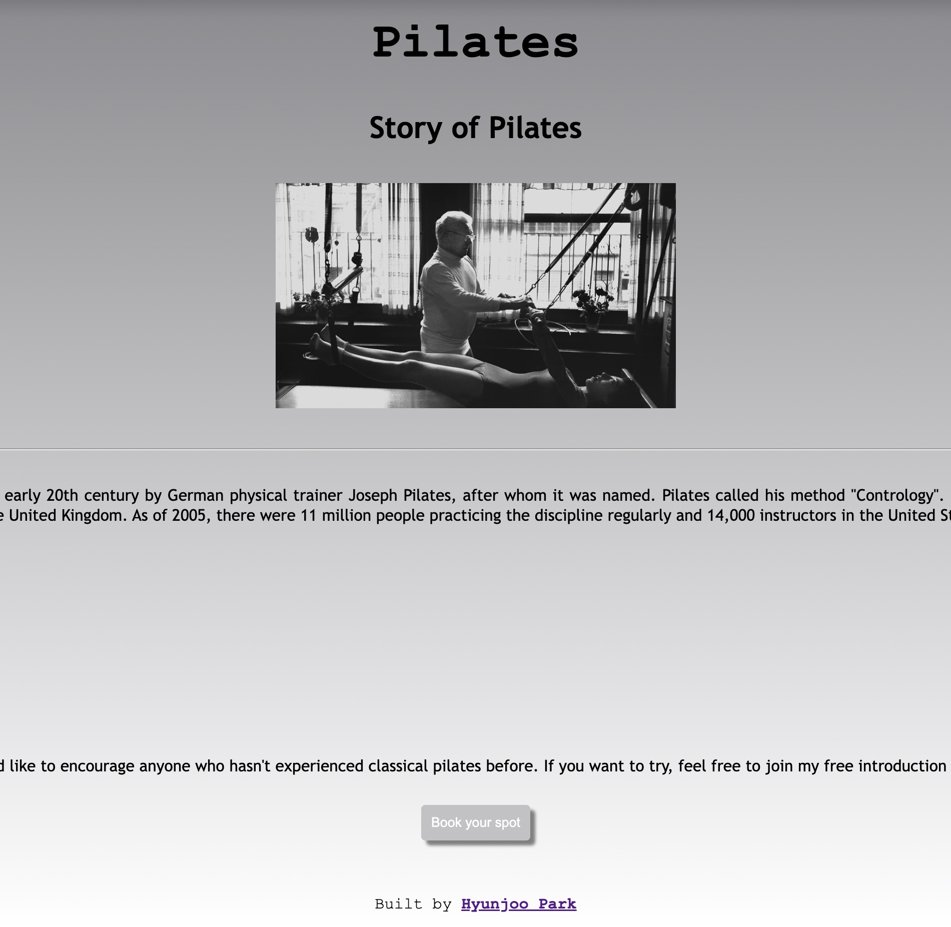 Pilates page preview